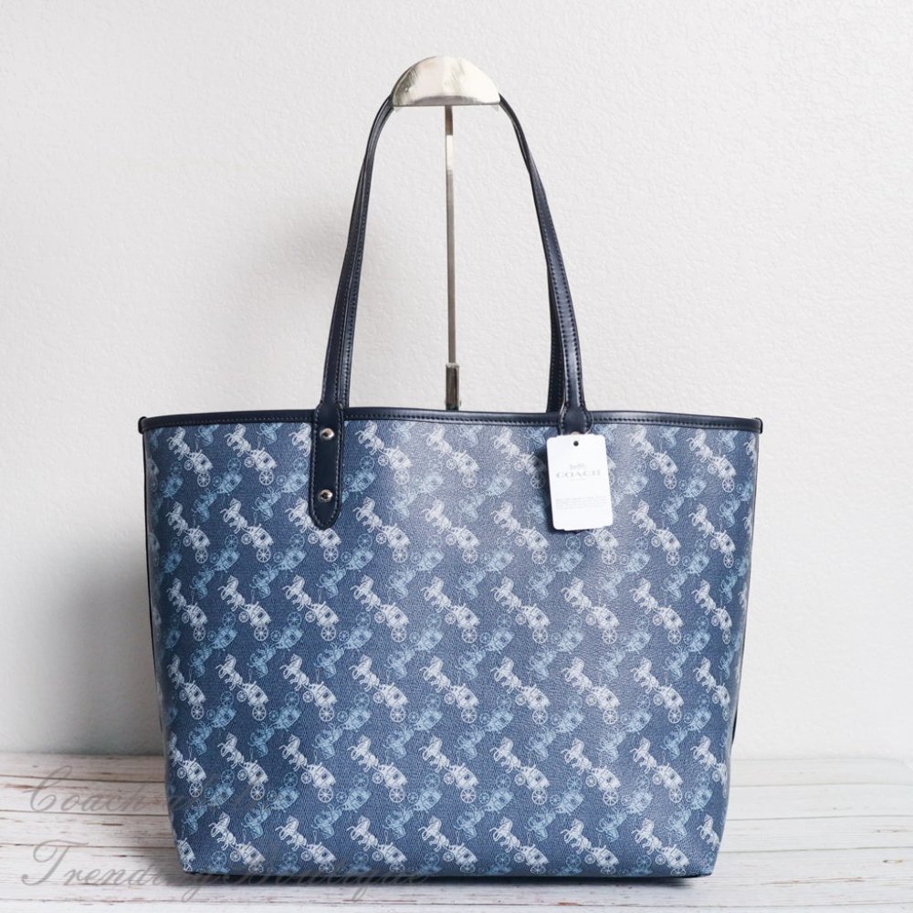 NWT Coach Reversible Tote with Horse Print_7